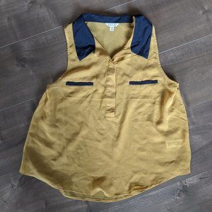 Forever21 Mustard Tank Top with Collar